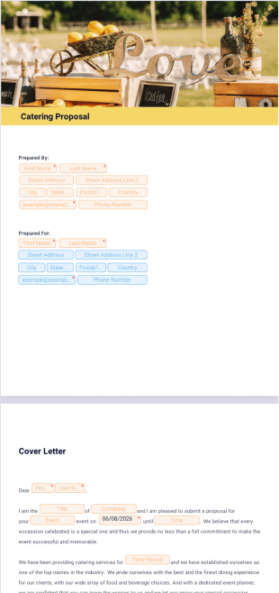 Catering Proposal Template - PDF Templates