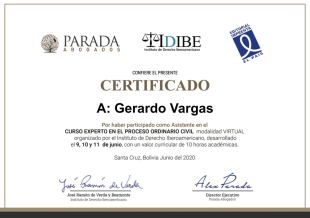 Certificado Parada Plantilla PDF