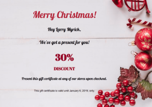 Christmas Gift Certificate Template - PDF Templates