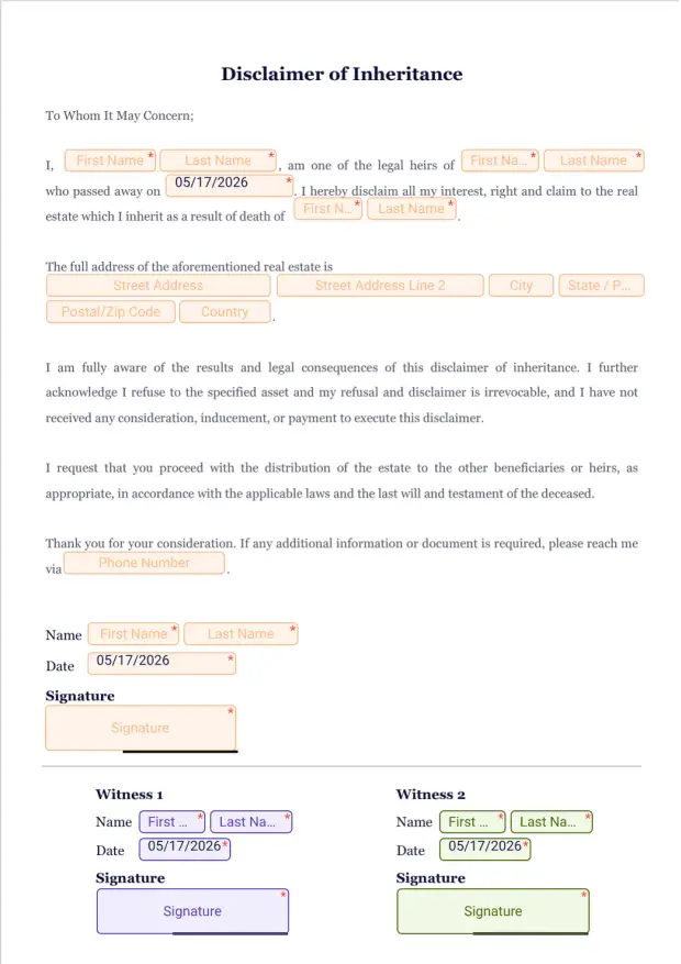Disclaimer of Inheritance