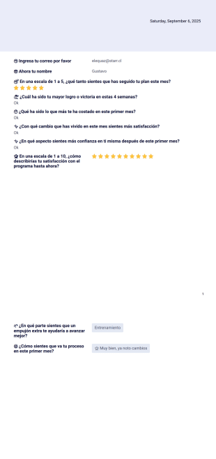 Miremos tu primer mes 🚀 Plantilla PDF