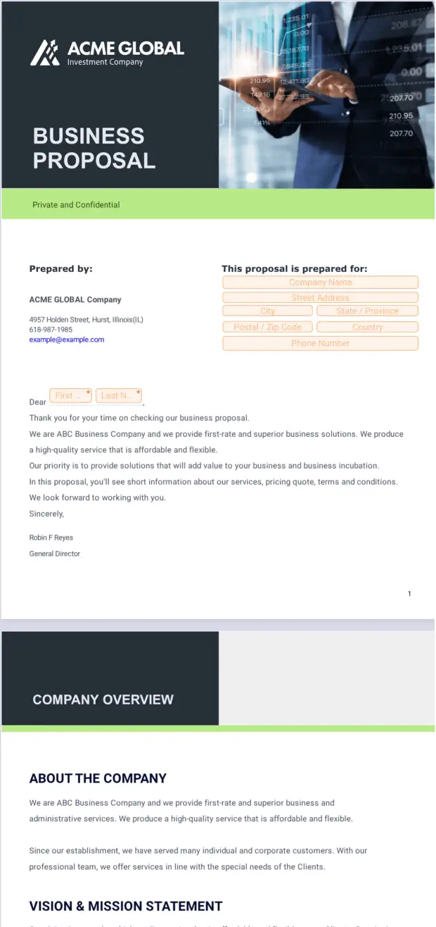 Free Business Proposal Template