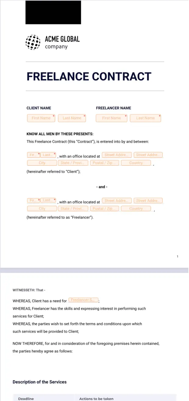 Freelance Contract Template