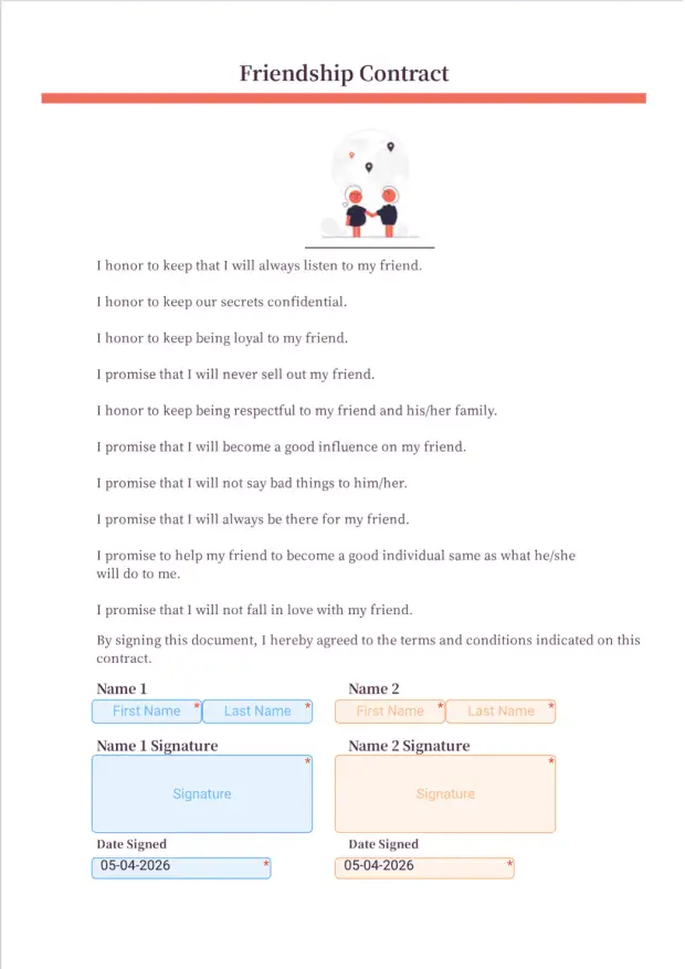 Friendship Contract