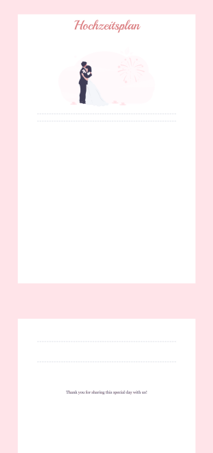 Hochzeitsplan PDF-Vorlage