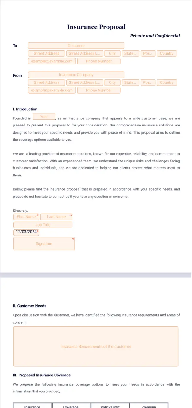 Insurance Proposal