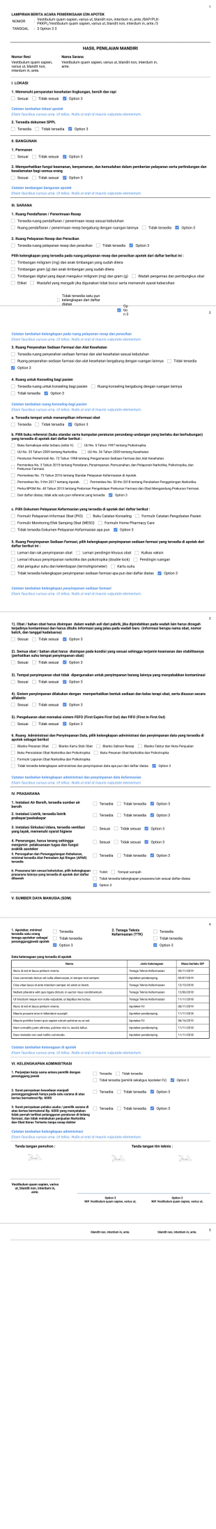 Lampiran Apotek Template PDF