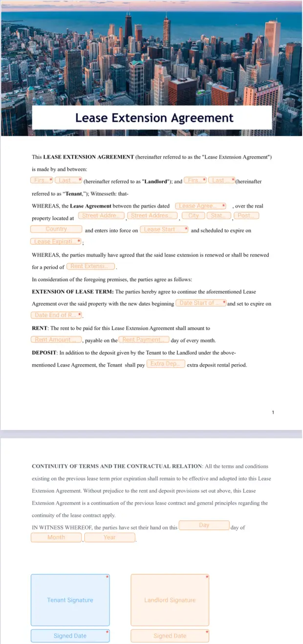 Lease Extension Agreement