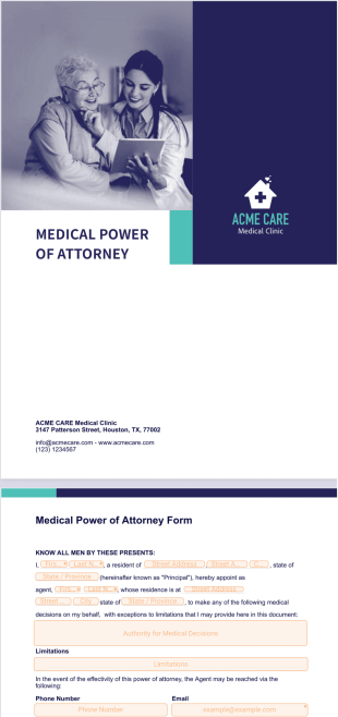 Medical Power of Attorney Form PDF Template