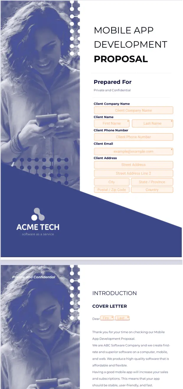 Mobile App Development Proposal Template