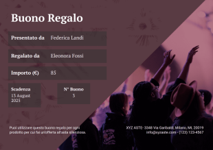 Modello di Buono Regalo per Asta Silenziosa - Modelli di PDF