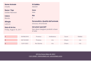 Modello di Targhetta per la Gabbia del Rifugio per Animali - Modelli di PDF