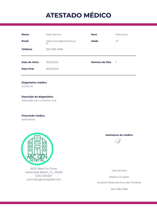 Modelo de Atestado Médico PDF - Modelos para PDFs
