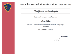 Modelo de Diploma de Graduação Gratuito - Modelos para PDFs