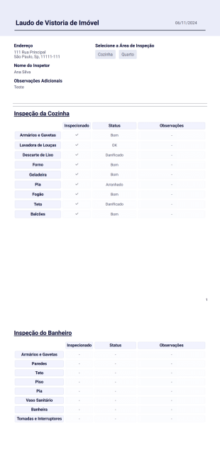 Modelo de Laudo de Vistoria de Imóvel - Modelos para PDFs