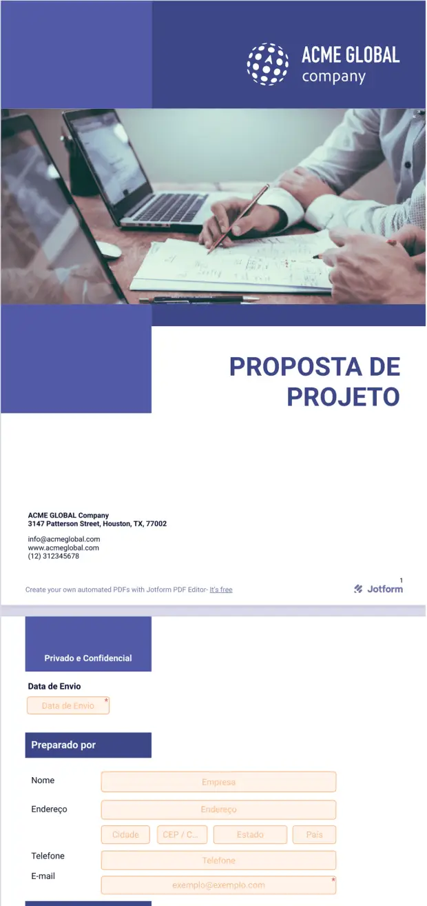 Modelo de Proposta de Projeto Gratuito