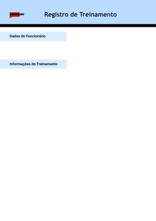 Modelo de Registro de Treinamento - Modelos para PDFs