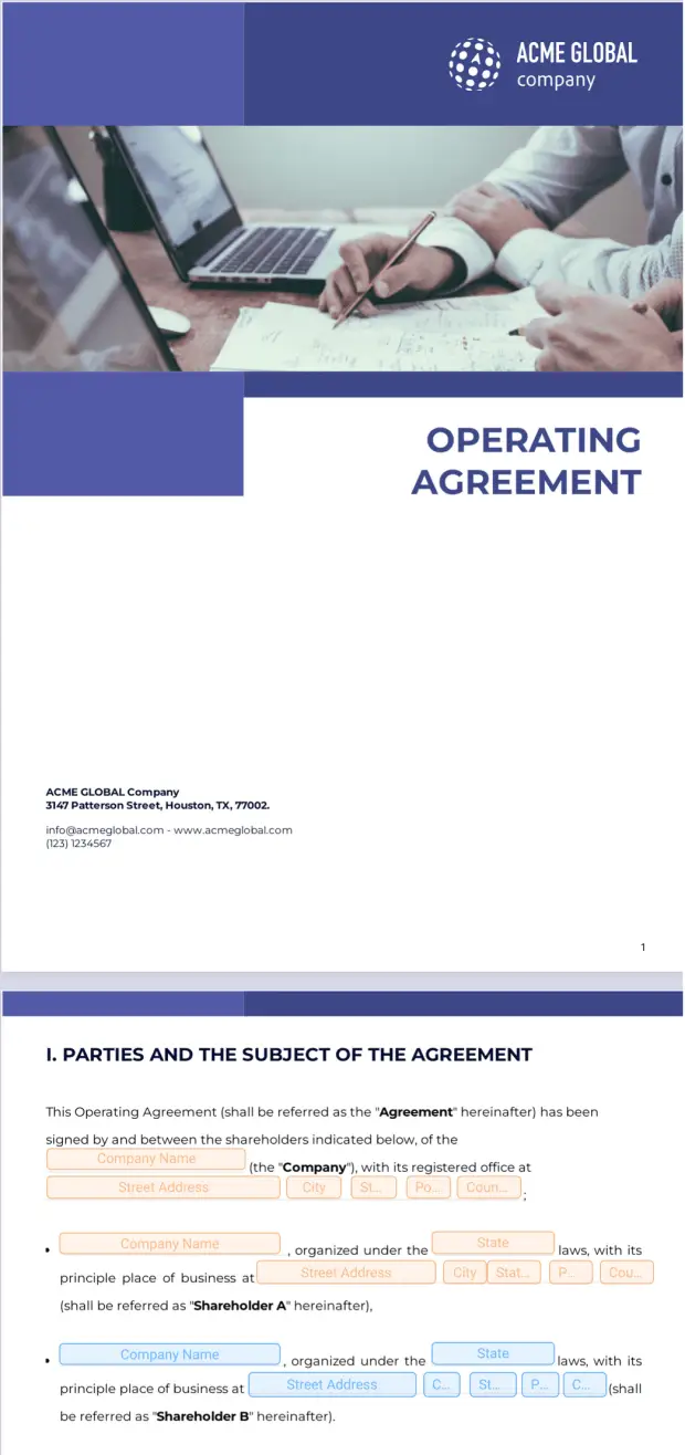 Operating Agreement Template