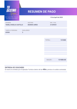 Pagos Plantilla PDF