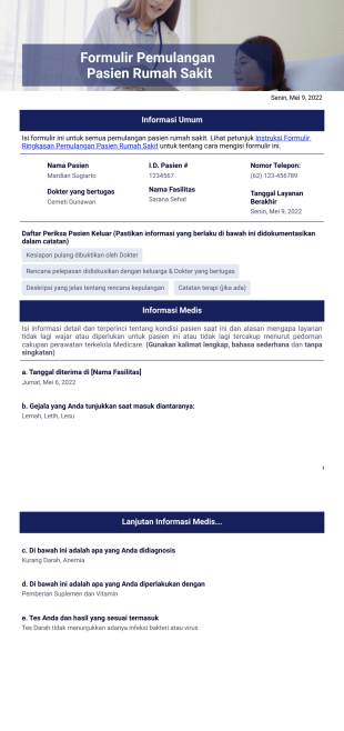 Pemulangan Pasien Rumah Sakit Template PDF