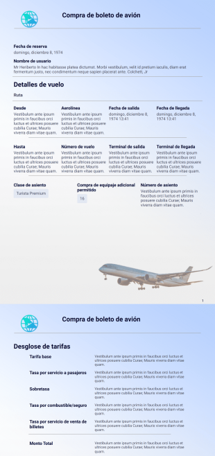 Plantilla de Boleto de Avión - Plantillas PDF