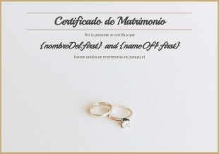 Plantilla de Certificado de Matrimonio - Plantillas PDF