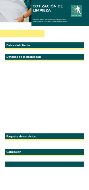 Plantilla de cotización de limpieza - Plantillas PDF