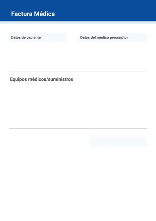 Plantilla de Factura Médica - Plantillas PDF