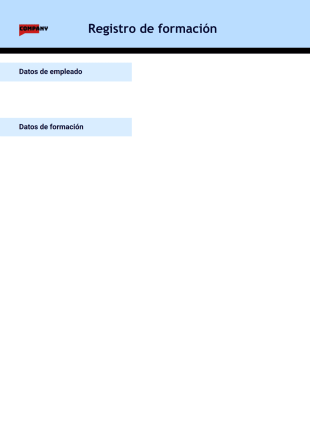 Plantilla de registro de formación - Plantillas PDF