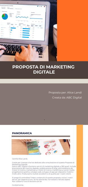 Proposta di Marketing Digitale Template PDF