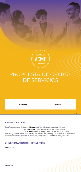 Propuesta de Oferta de Servicios Plantilla PDF