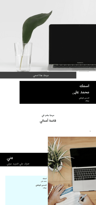 قالب الأعمال - قوالب PDF