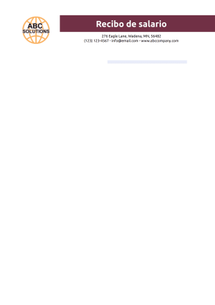 Recibo de salario Plantilla PDF
