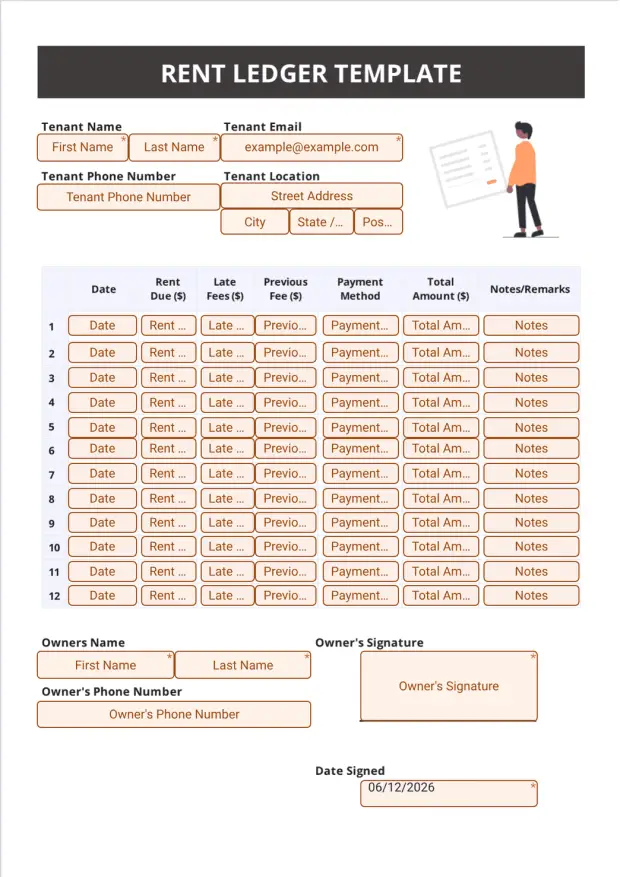 Rent Ledger Template
