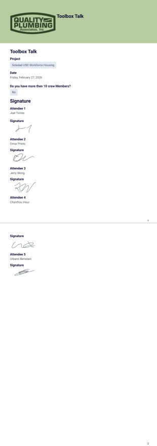 safety PDF Template