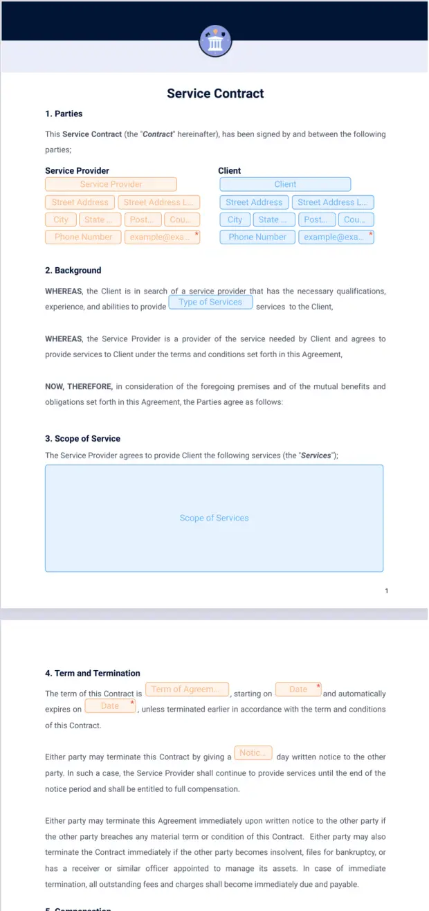 Service Contract