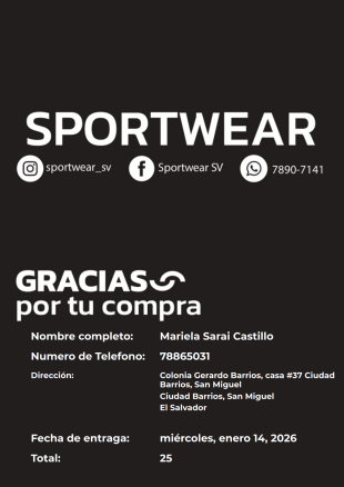 Sportwear PDF Template
