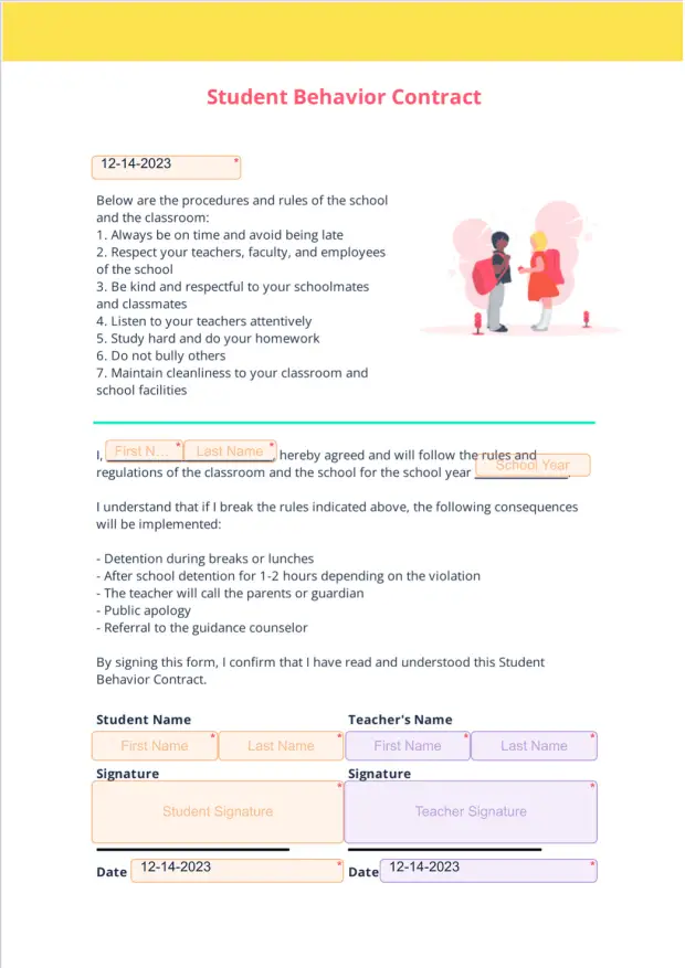 Student Behavior Contract