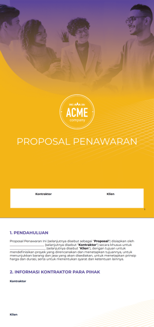 Templat Proposal Penawaran Template PDF