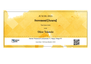 Templat Tiket Acara Gratis Template PDF