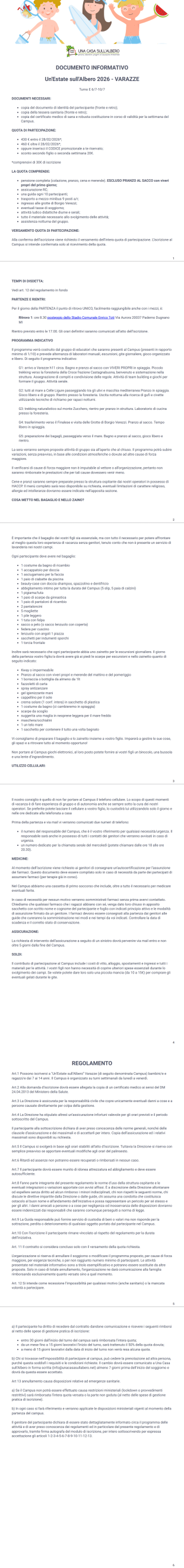 Varazze Programma Template PDF