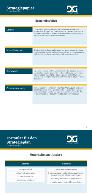 Strategiepapier Vorlage - PDF-Vorlagen