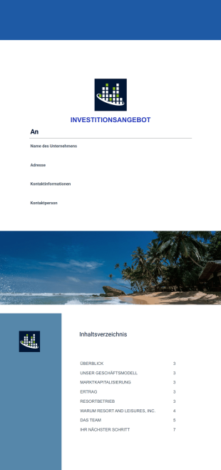 Vorlage für Investitionsangebot - PDF-Vorlagen