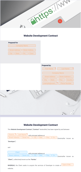 Website Development Contract PDF Template