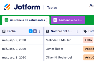 Asistencia de estudiantes Spreadsheet Template