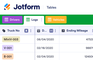 Drivers Log Spreadsheet Template
