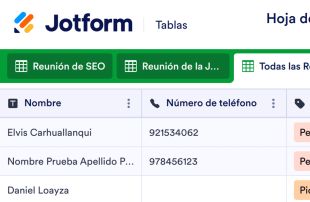 Hoja de Asistencia para Reuniones Spreadsheet Template