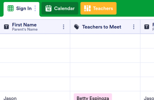 Parent Teacher Conference Sign In Spreadsheet Template
