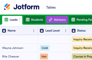 School CRM Spreadsheet Template