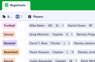 Team Sign Up Spreadsheet Template